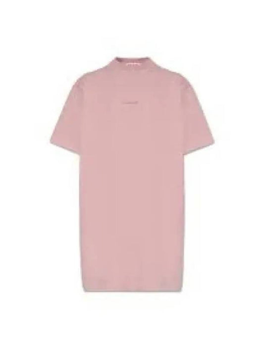 Logo short sleeve t shirt dress mauve pink A20281CTL 969777 - ACNE STUDIOS - BALAAN 1