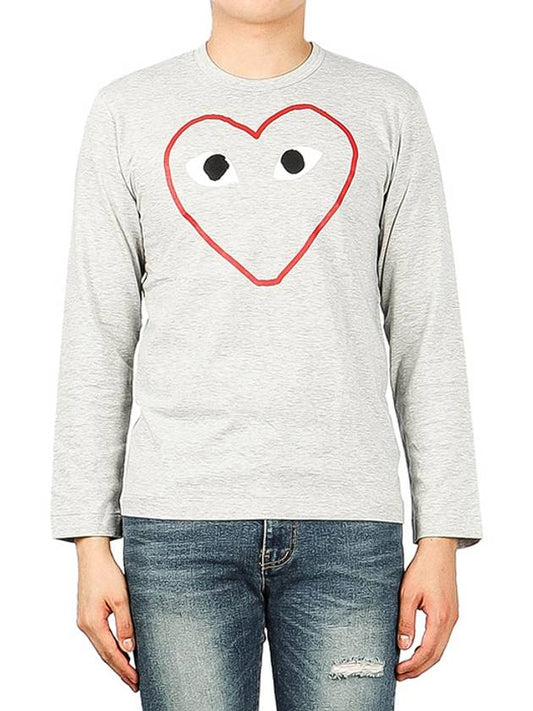 Men's Long Sleeve T-Shirt Gray - COMME DES GARCONS PLAY - BALAAN 2