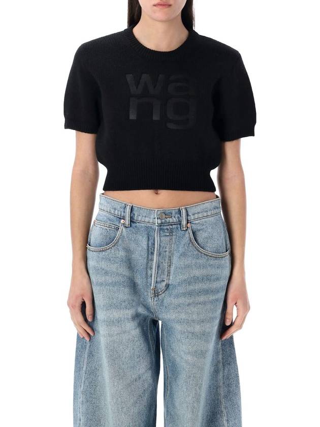 T By Alexander Wang Debossed Stacked Logo Sweater - ALEXANDER WANG - BALAAN 1