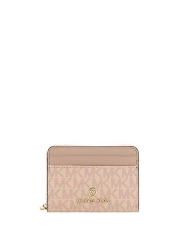 Jet Set Small Logo Card Wallet Ballet - MICHAEL KORS - BALAAN 1