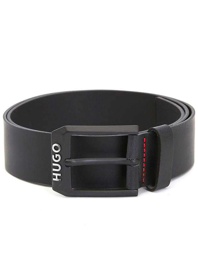 Logo Trim Buckle Leather Belt Black - HUGO BOSS - BALAAN 2