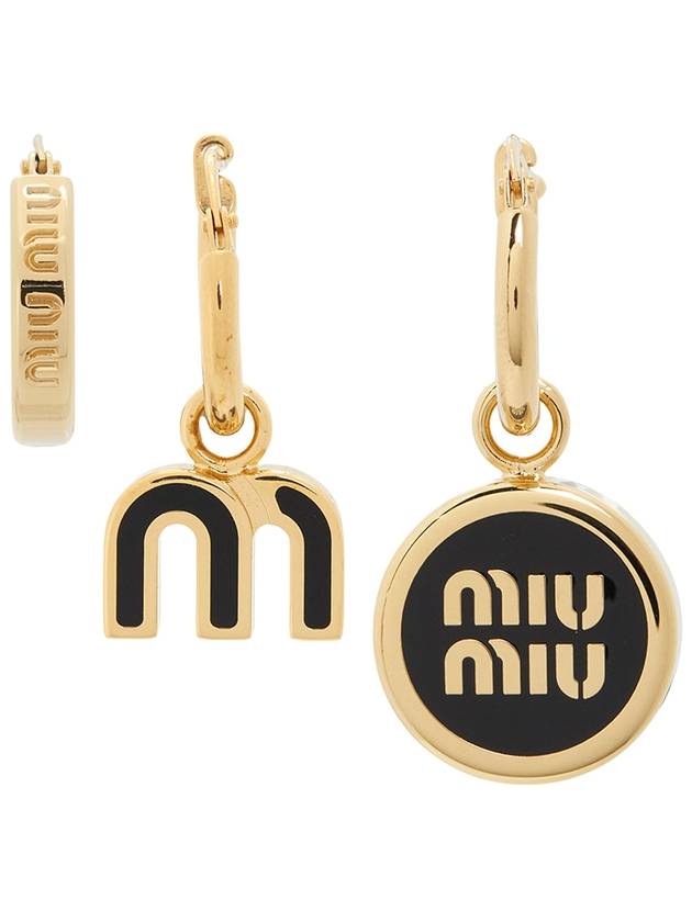 Logo Earrings 5IO102 2F6TF0002 B0011018830 - MIU MIU - BALAAN 3