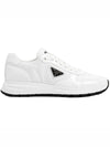 Prax 01 Re-Nylon Brushed Leather Low-Top Sneakers White - PRADA - BALAAN 2