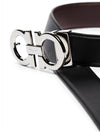 Reversible Gancini Leather Belt Black - SALVATORE FERRAGAMO - BALAAN 5