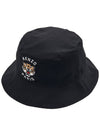 Lucky Tiger Embroidered Logo Cotton Bucket Hat Black - KENZO - BALAAN 3