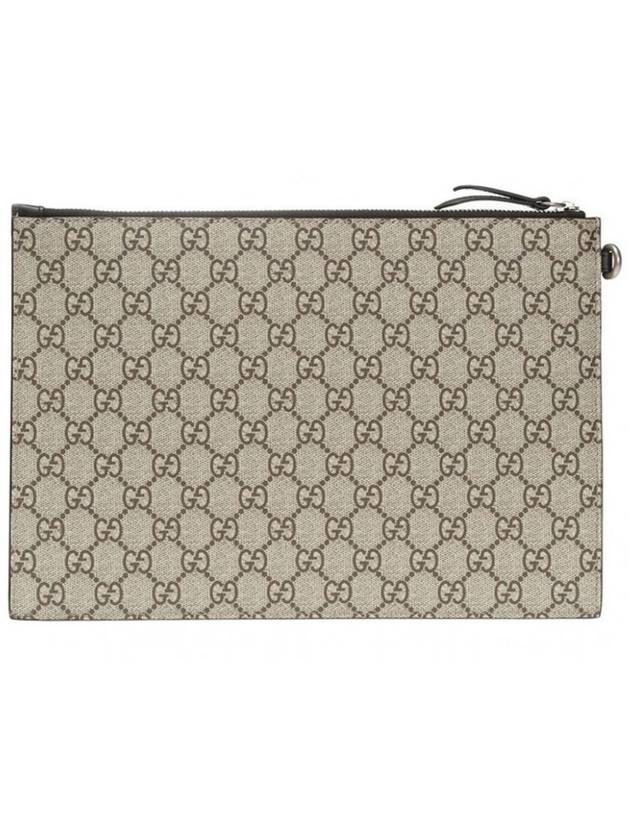 Kingsnake GG Supreme Clutch Bag Grey - GUCCI - BALAAN 3