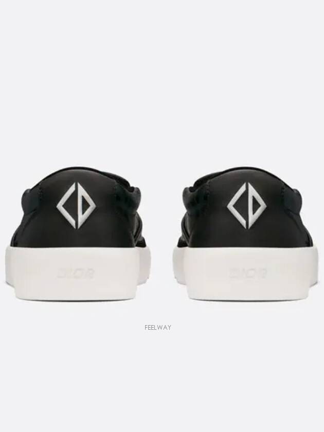 B101 CD Diamond Canvas Smooth Calfskin Sneakers Black - DIOR - BALAAN 7