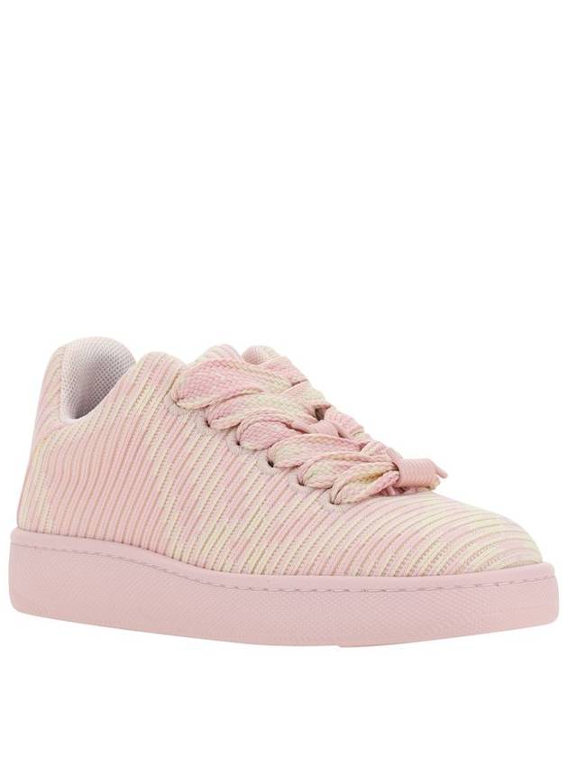 Check Knit Box Low-Top Sneakers Pink - BURBERRY - BALAAN 3