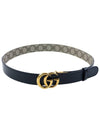 GG Marmont Supreme Canvas Leather Reversible Belt Beige Black - GUCCI - BALAAN 4