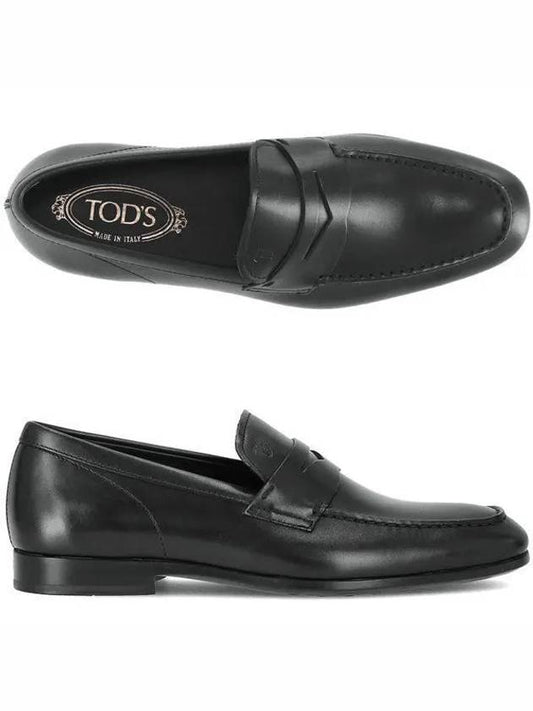 Men's Penny Leather Loafers Black - TOD'S - BALAAN 2