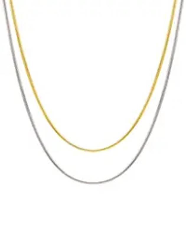 Larin boa chain two line necklace silver gold - BE/GINS - BALAAN 1