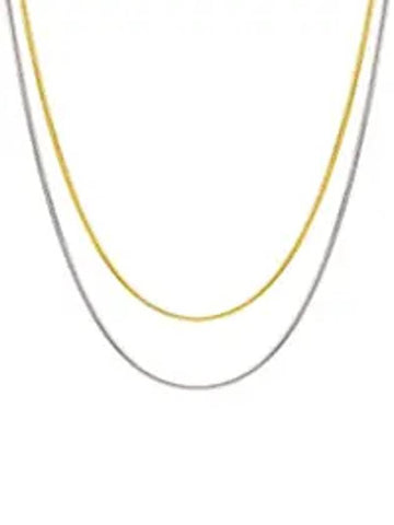 Larin boa chain two line necklace silver gold - BE/GINS - BALAAN 1