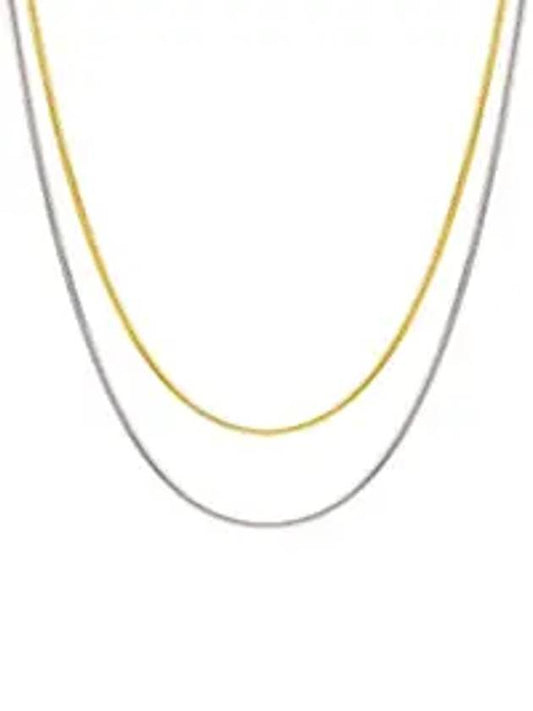 Larin boa chain two line necklace silver gold - BE/GINS - BALAAN 1