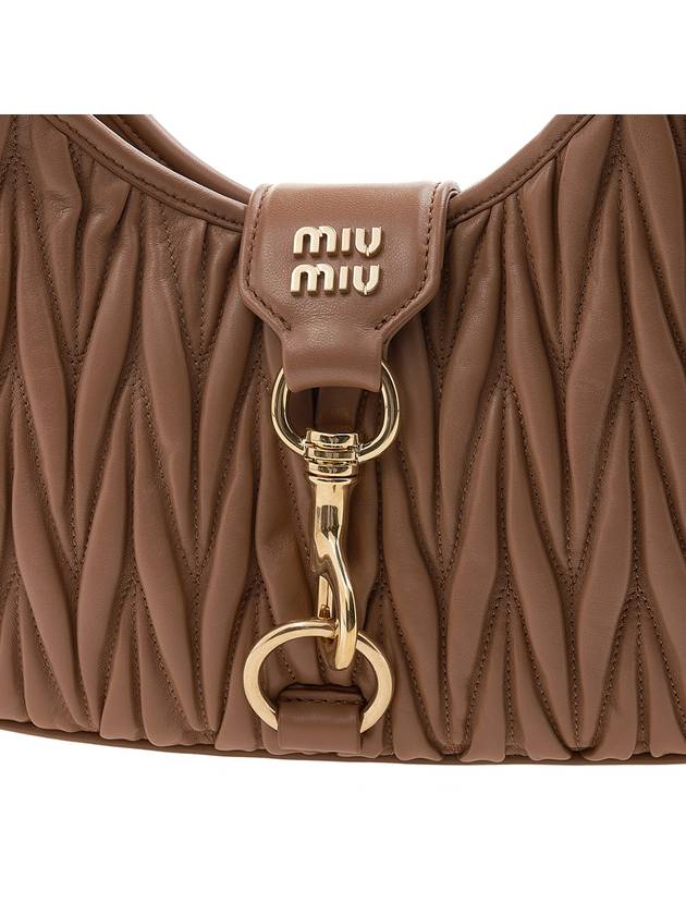 Materase Nappa Leather Hook Shoulder Bag Brown - MIU MIU - BALAAN 7