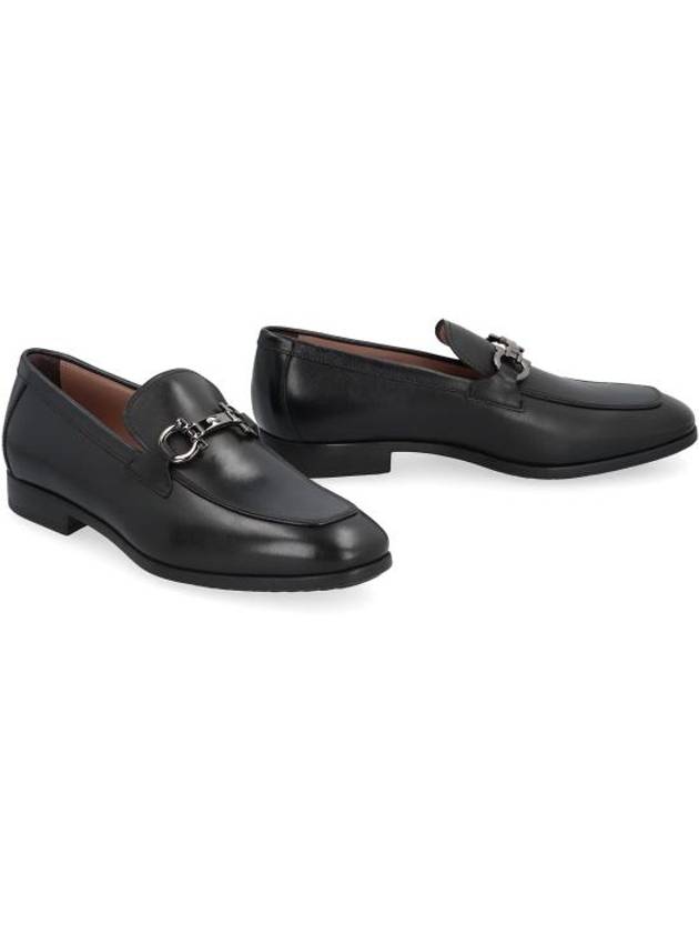 Men's Gancini Loafers Black - SALVATORE FERRAGAMO - BALAAN 4