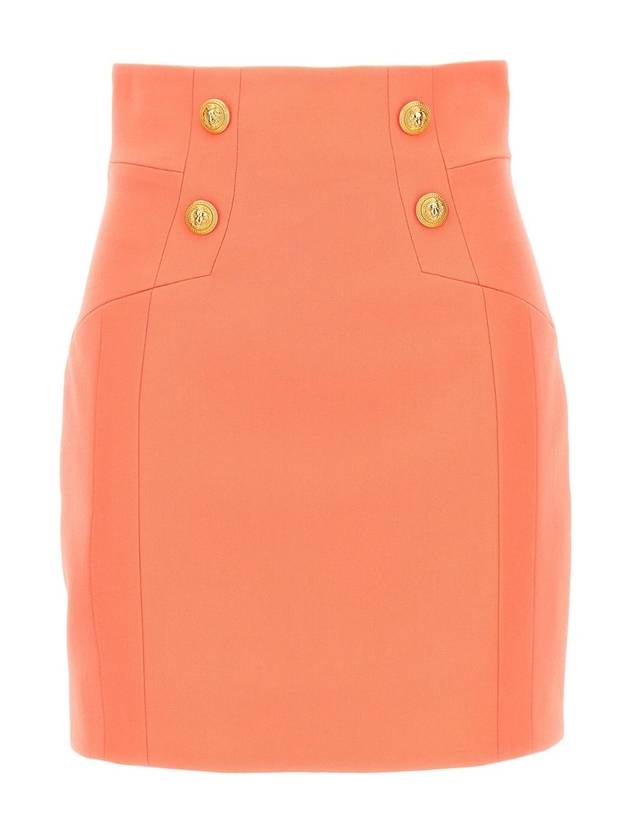 High Waist 4 Button H Line Skirt Orange - BALMAIN - BALAAN 1