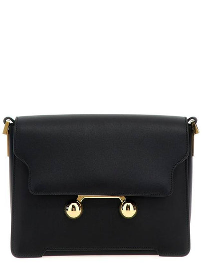 Trunkaroo Medium Leather Shoulder Bag Black - MARNI - BALAAN 2