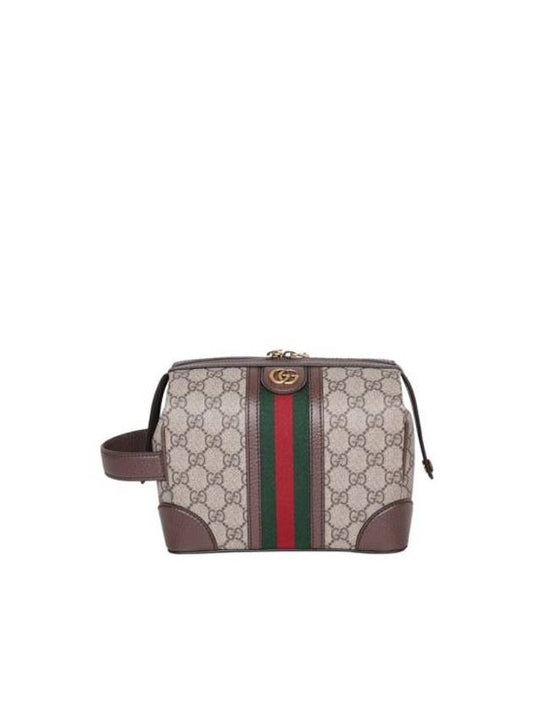 Ophidia GG Web Pouch Beige Brown - GUCCI - BALAAN 1