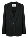 Charlyne Single Breasted Wool Blazer Jacket Black - ISABEL MARANT - BALAAN 2