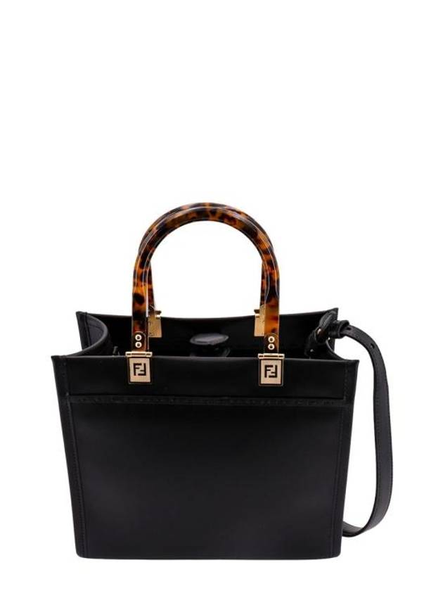 Sunshine Small Leather Tote Bag Black - FENDI - BALAAN 3