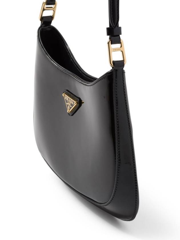 Cleo Patent Leather Shoulder Bag Black - PRADA - BALAAN 5