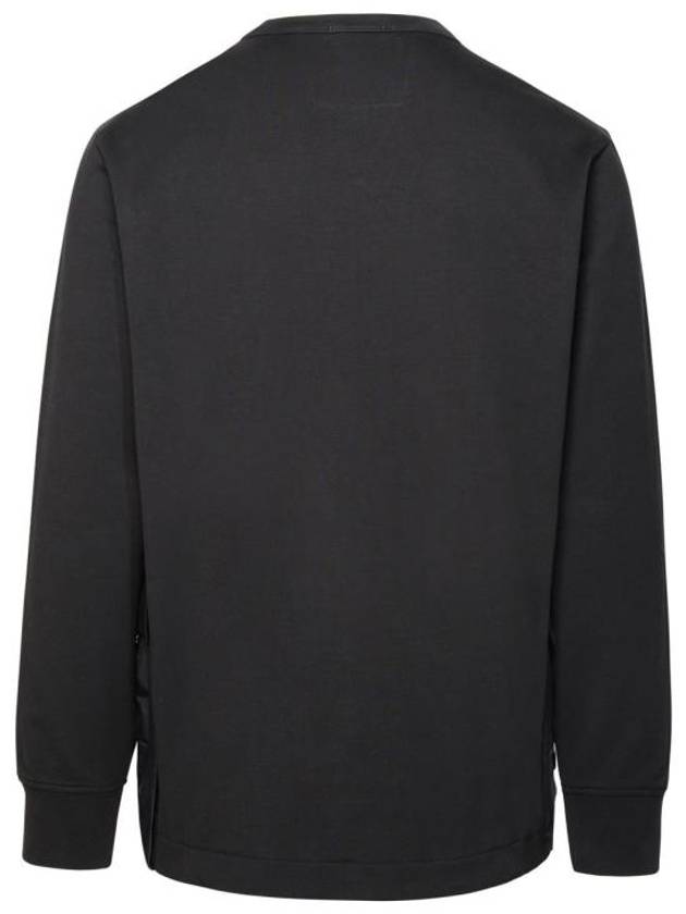 Stretch Fleece Mixed Pocket Sweatshirt Black - CP COMPANY - BALAAN 4