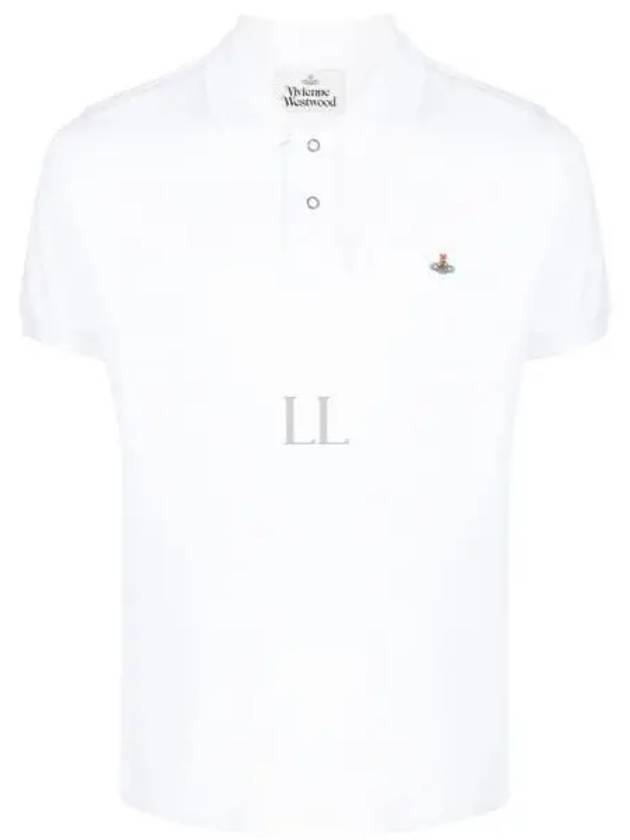 Embroidered Logo Classic Polo Shirt White - VIVIENNE WESTWOOD - BALAAN 2