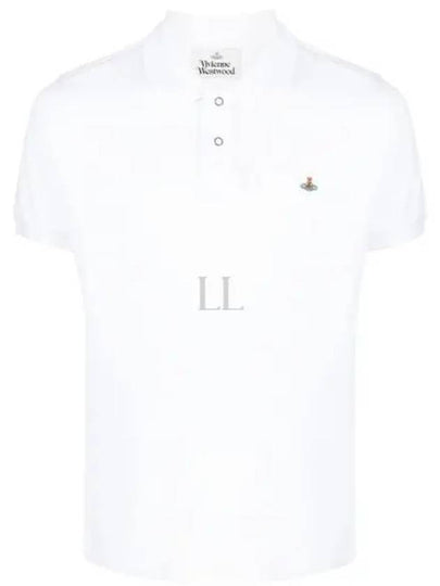 Embroidered Logo Classic Polo Shirt White - VIVIENNE WESTWOOD - BALAAN 2