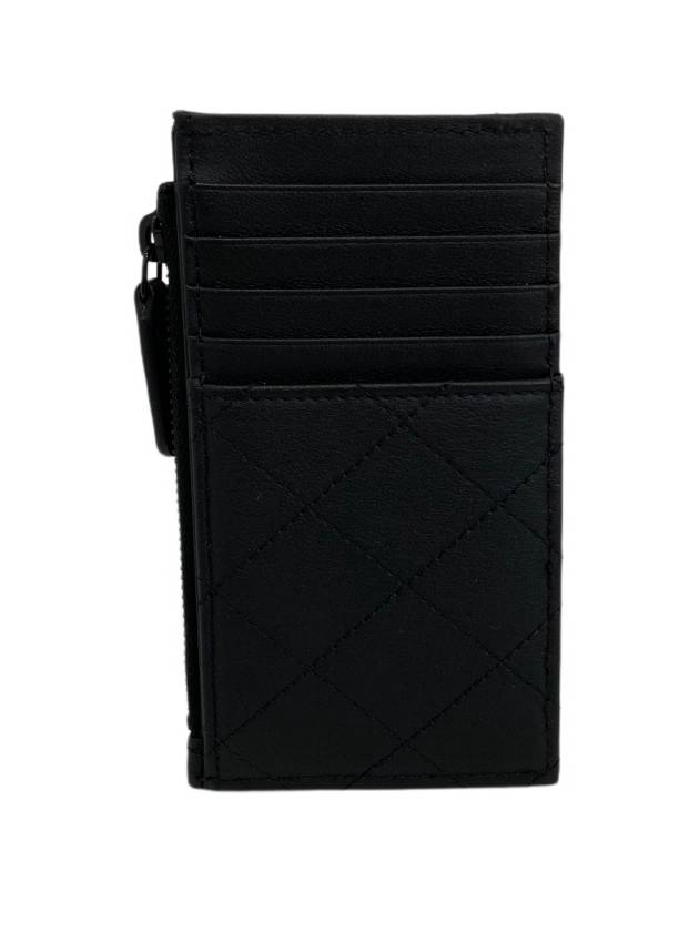 Black Logo Zipper Unisex Card Wallet AP3823 B15615 - CHANEL - BALAAN 7