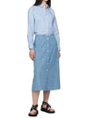 High Rise Denim A-line Skirt Blue - A.P.C. - BALAAN 5