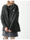 Triangle Logo Re-Nylon Zip Up Hoodie Black - PRADA - BALAAN 2