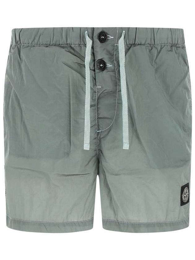 Men's Nylon Metal Swim Shorts Aqua Grey - STONE ISLAND - BALAAN 1