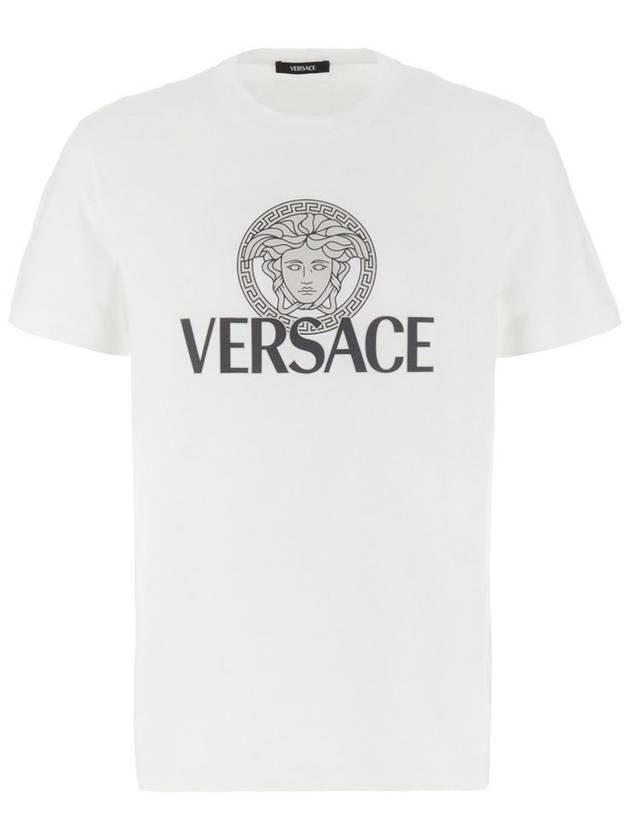 Medusa Print Cotton Short Sleeve T-Shirt White - VERSACE - BALAAN 2