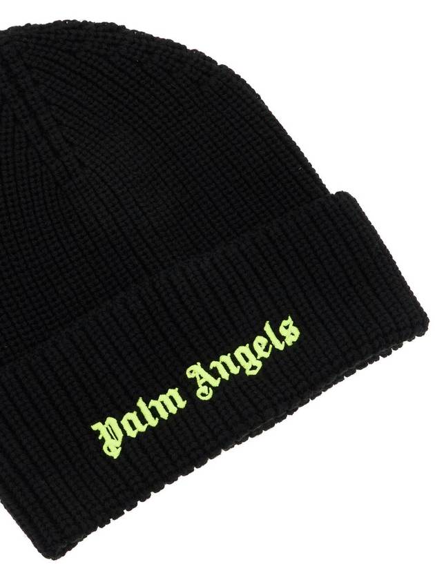 Classic Rib Beanie Black - PALM ANGELS - BALAAN 4