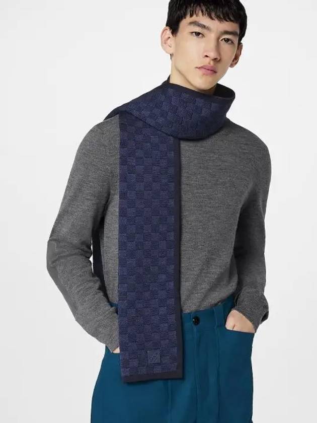 Neo Petit Damier Scarf Navy - LOUIS VUITTON - BALAAN 3