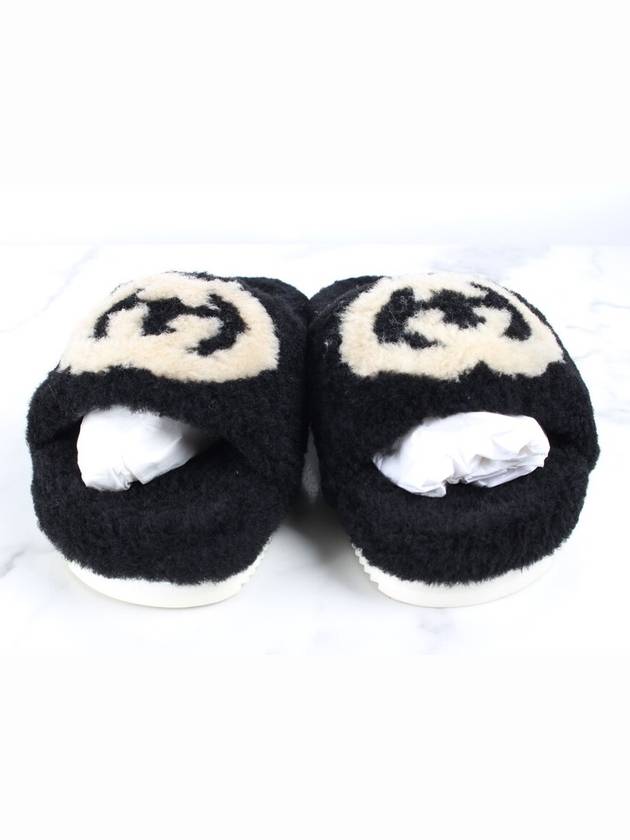 Interlocking G merino wool slippers 38 250 - GUCCI - BALAAN 3