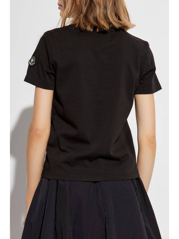 Moncler T-shirt With Logo, Women's, Black - MONCLER - BALAAN 4