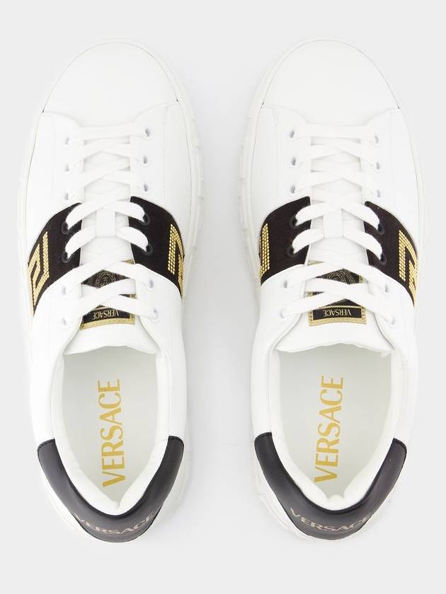 La Greca Sneakers - Versace - Canvas - Black - VERSACE - BALAAN 4