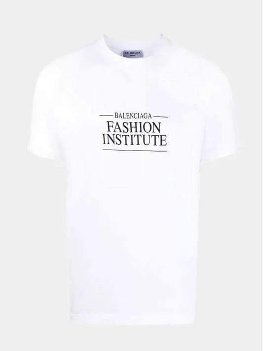 Fashion Institute Medium Fit Short Sleeve T-Shirt White - BALENCIAGA - BALAAN 2