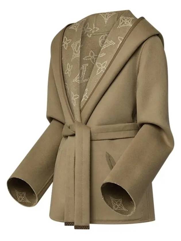 Reversible Signature Short Hooded Wrap Coat 1AGBMN - LOUIS VUITTON - BALAAN 3