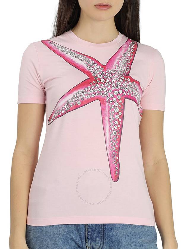 Versace Ladies Starfish Printed T-Shirt, Brand Size 38 (US Size 4) - VERSACE - BALAAN 1