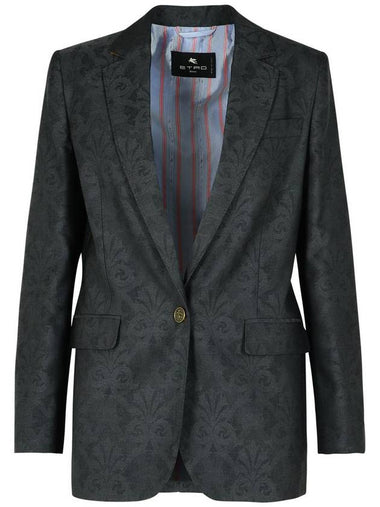 Etro Grey Wool Blazer - ETRO - BALAAN 1