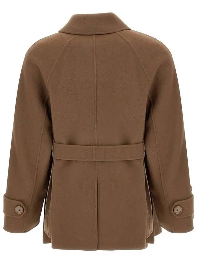 LOUIS Belted Short Wool Coat Brown 2429086021 041 - MAX MARA - BALAAN 4