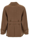 LOUIS Belted Short Wool Coat Brown 2429086021 041 - MAX MARA - BALAAN 3