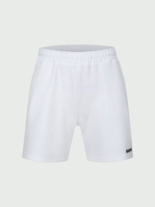 Unisex CLASSIC DEPT Embroid 3-part shorts white - MAVRK - BALAAN 1