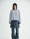 City Striped Sweatshirt Navy Cream - KOOKEESEE - BALAAN 1