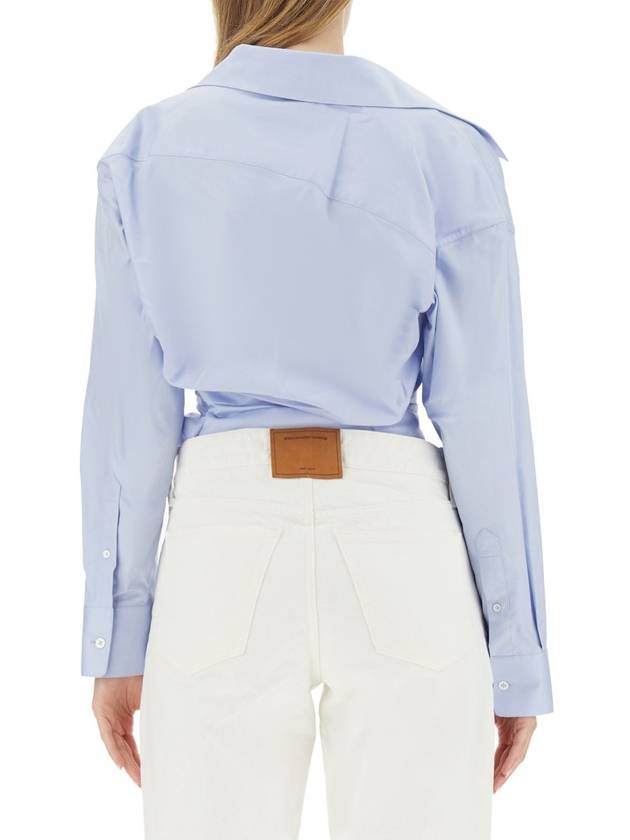 Drape Long Sleeve T-Shirt Blue - ALEXANDER WANG - BALAAN 5