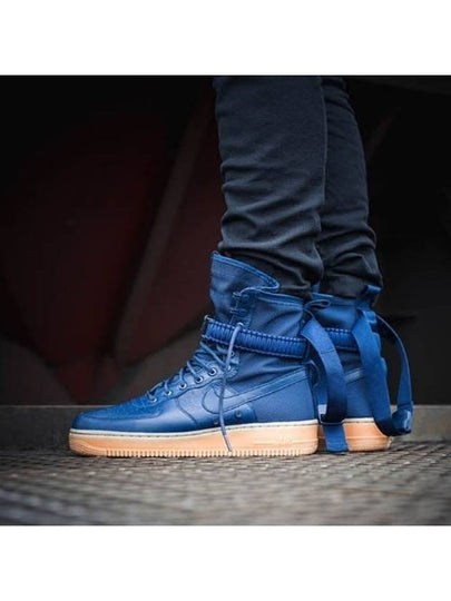 SF Air Force 1 High Top Sneakers Midnight Navy - NIKE - BALAAN 2