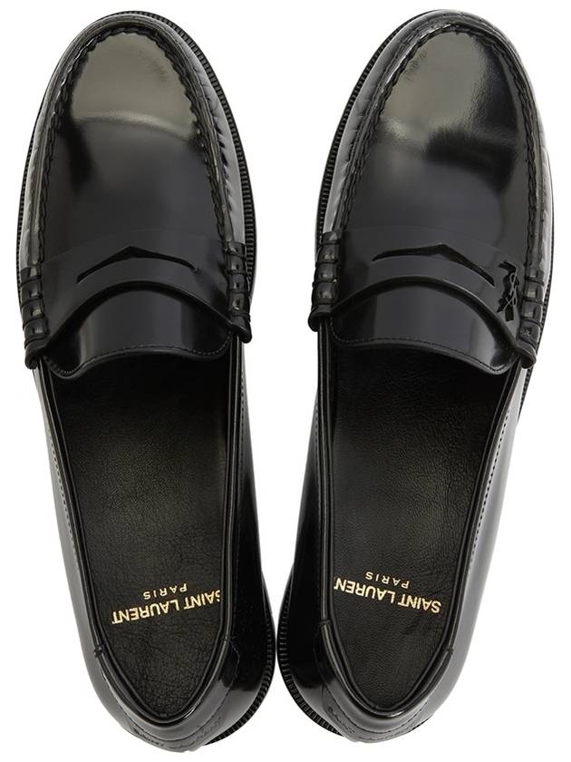 Women's Monogram Le Penny Loafer Black - SAINT LAURENT - BALAAN 3