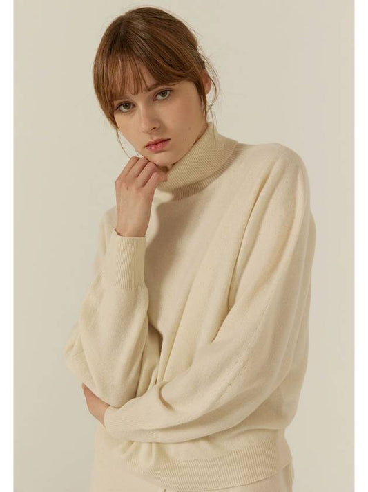 Blended Women’s Fur Garment Turtleneck Sweater 3 Colors C3KPO71 - CALLAITE - BALAAN 1